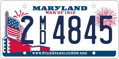 MD license plate 2MD4845