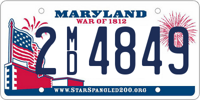 MD license plate 2MD4849