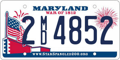 MD license plate 2MD4852