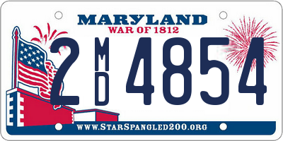 MD license plate 2MD4854