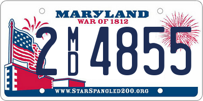 MD license plate 2MD4855