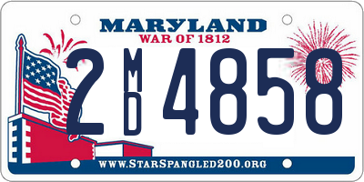 MD license plate 2MD4858