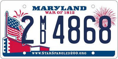 MD license plate 2MD4868