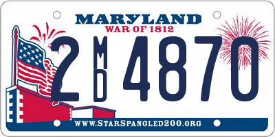 MD license plate 2MD4870