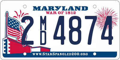 MD license plate 2MD4874