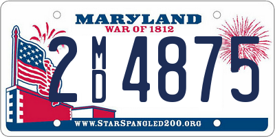 MD license plate 2MD4875