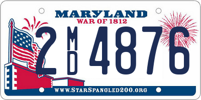 MD license plate 2MD4876