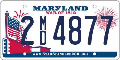 MD license plate 2MD4877