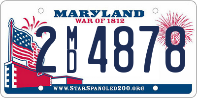 MD license plate 2MD4878