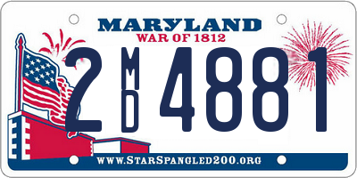 MD license plate 2MD4881