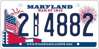 MD license plate 2MD4882