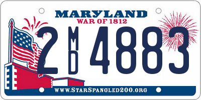 MD license plate 2MD4883