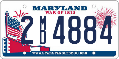 MD license plate 2MD4884