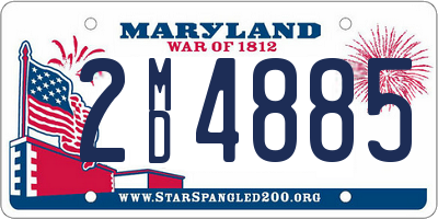 MD license plate 2MD4885