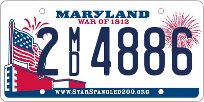 MD license plate 2MD4886