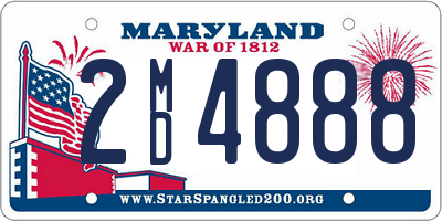 MD license plate 2MD4888