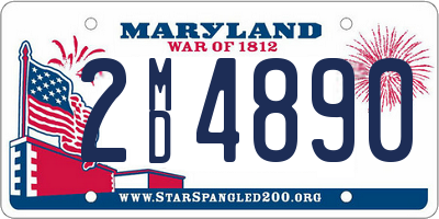 MD license plate 2MD4890