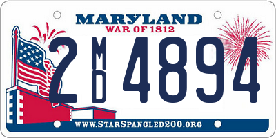 MD license plate 2MD4894