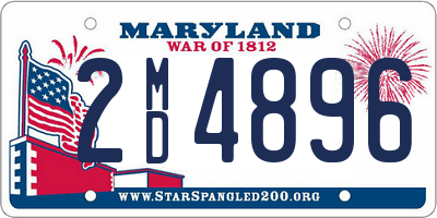 MD license plate 2MD4896