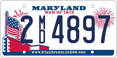 MD license plate 2MD4897