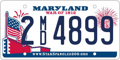 MD license plate 2MD4899