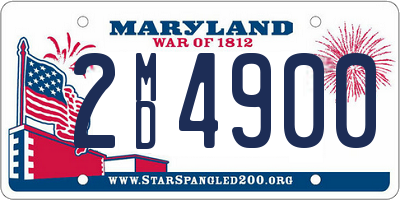 MD license plate 2MD4900