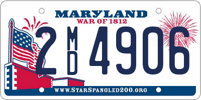 MD license plate 2MD4906