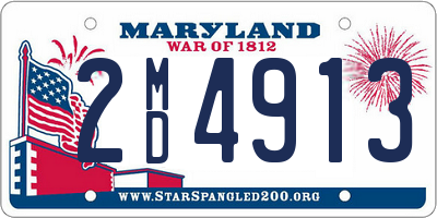 MD license plate 2MD4913