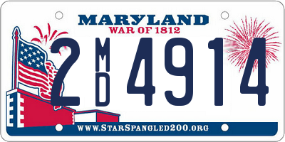 MD license plate 2MD4914