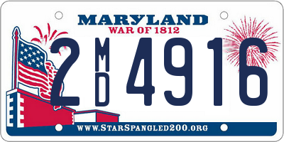 MD license plate 2MD4916