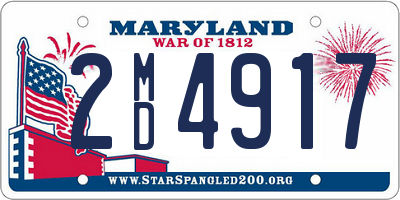 MD license plate 2MD4917