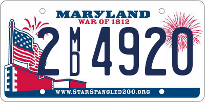 MD license plate 2MD4920