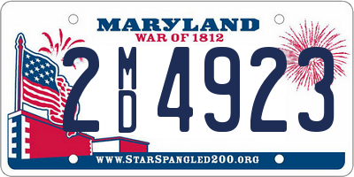 MD license plate 2MD4923