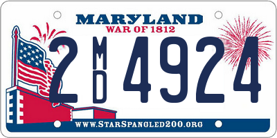 MD license plate 2MD4924