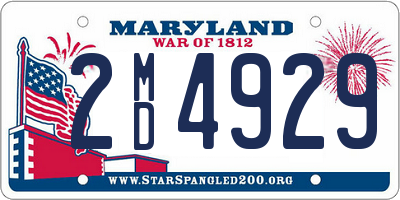 MD license plate 2MD4929