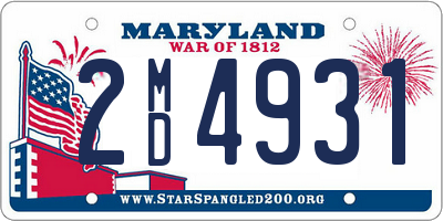 MD license plate 2MD4931