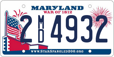 MD license plate 2MD4932