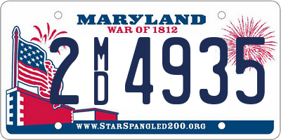 MD license plate 2MD4935