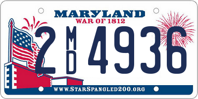 MD license plate 2MD4936