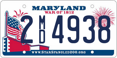 MD license plate 2MD4938