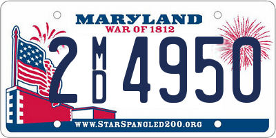 MD license plate 2MD4950