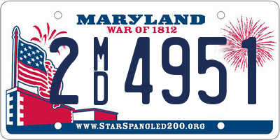 MD license plate 2MD4951