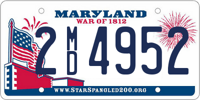 MD license plate 2MD4952