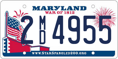 MD license plate 2MD4955