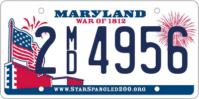 MD license plate 2MD4956