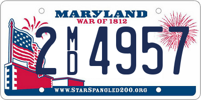 MD license plate 2MD4957