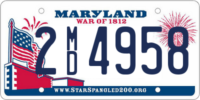 MD license plate 2MD4958