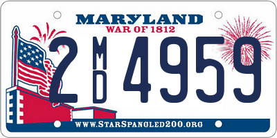 MD license plate 2MD4959