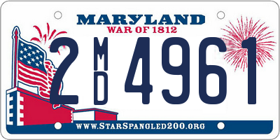 MD license plate 2MD4961