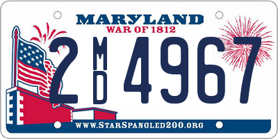 MD license plate 2MD4967